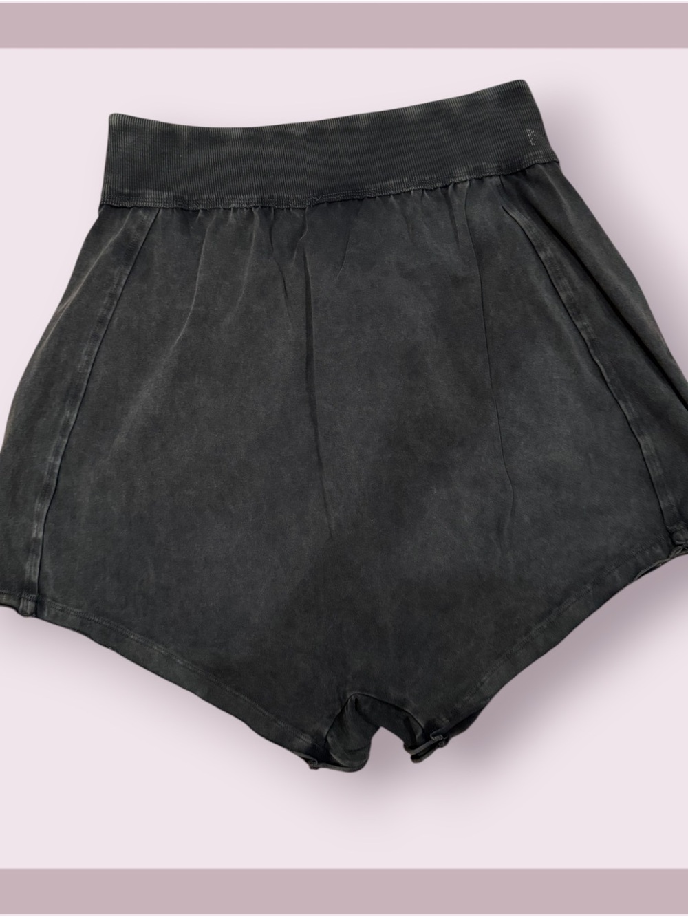Free People Movement Washed Black Hot Shot Harem Shorts - Picture 3 of 6